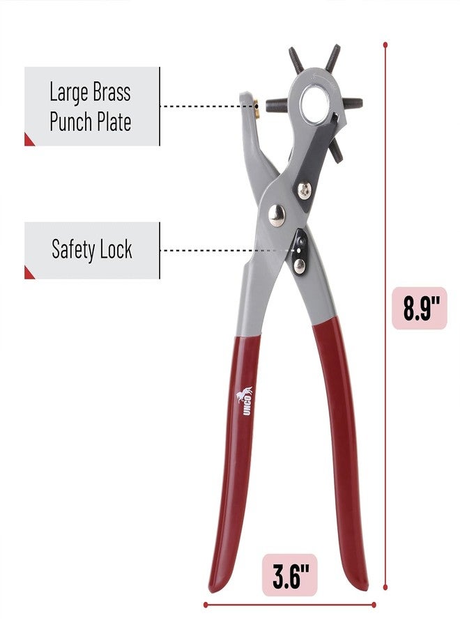 NVF أداة ثقب الجلد من NVF، بستة أحجام مختلفة للثقوب (5/64 بوصة، 3/32 بوصة، 7/64 بوصة، 1/8 بوصة، 5/32 بوصة، 3/16 بوصة)، أداة ثقب متينة لأحزمة الساعات، والأحزمة، وأطواق الكلاب، والسروج، والأحذية، والأقمشة، ومشاريع الحرف اليدوية. - Image 4